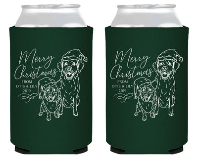 Pet Lover Christmas Can Cooler Design #2107