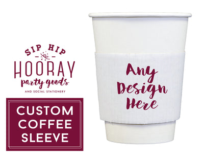 Eat Drink and Be Married Coffee Cup Sleeves