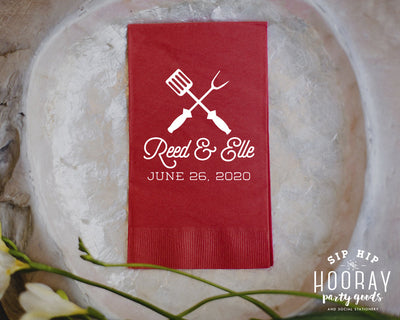 Wedding Barbecue Guest Towels #2115