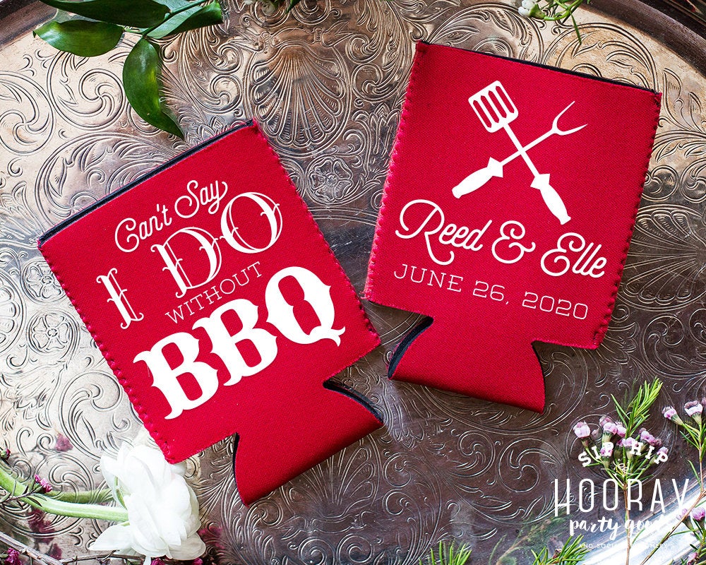 Wedding BBQ Neoprene Can Coolers #2115