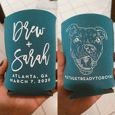 Custom Pet Portrait Can Coolers