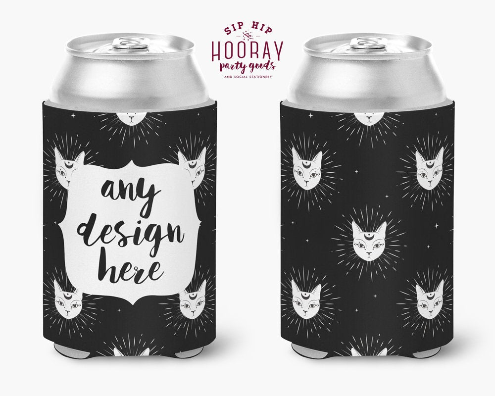 Cat Pattern Full Color Can Coolers