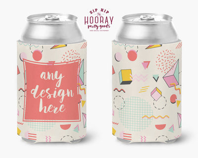 3D Geometric Full Color Can Coolers