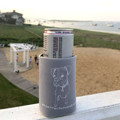 Hand-Drawn Pet Portrait Can Coolers