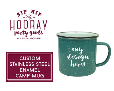 Custom Speckled Camp Fire Mugs