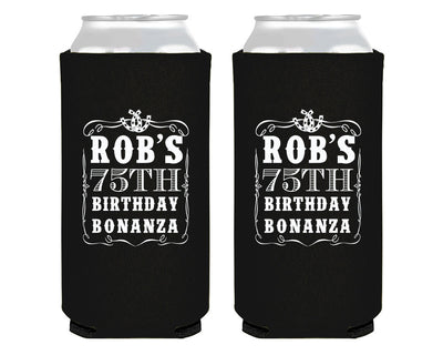 Country Bonanza Birthday Foam Slim Can Cooler Design #2113