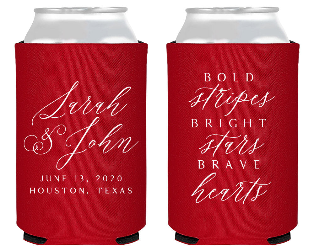 Stars & Stripes Camo Can Coolers #2133