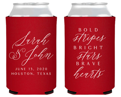 Stars & Stripes Camo Can Coolers #2133