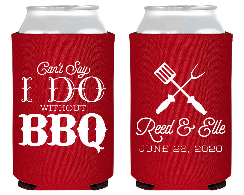 BBQ Wedding Shower Can Coolers #2115