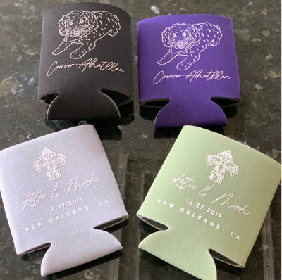 Custom Pet Portrait Can Coolers