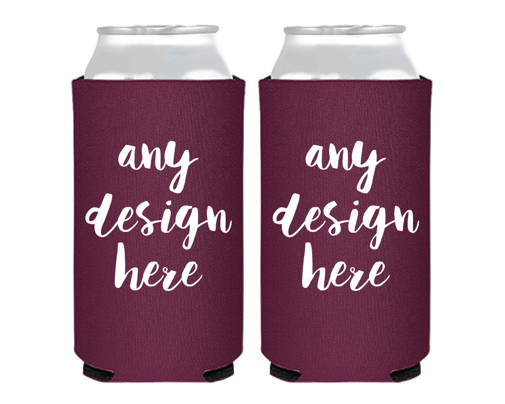 Custom Personalized Foam Slim Can Cooler Design
