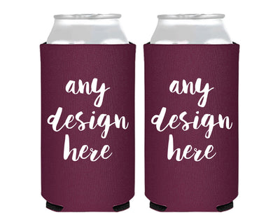 Custom Personalized Foam Slim Can Cooler Design