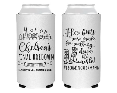 Final Hoedown Western Foam Slim Can Coolers #2131