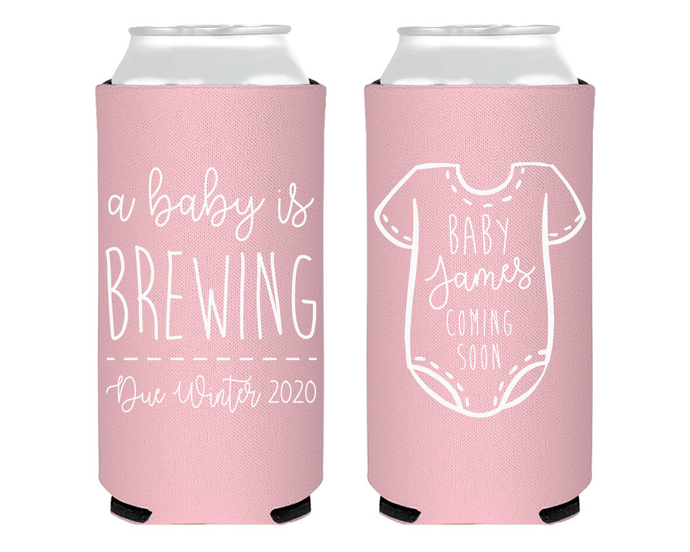 Baby Shower Foam Slim Can Coolers #2134