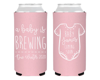 Baby Shower Foam Slim Can Coolers #2134