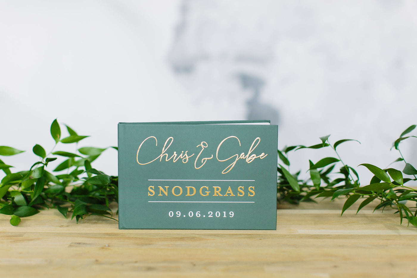 Last Name Guest Book with Foil