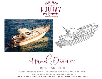Hand-Drawn Boat Sketch