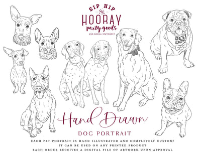 Hand-Drawn Dog Portrait