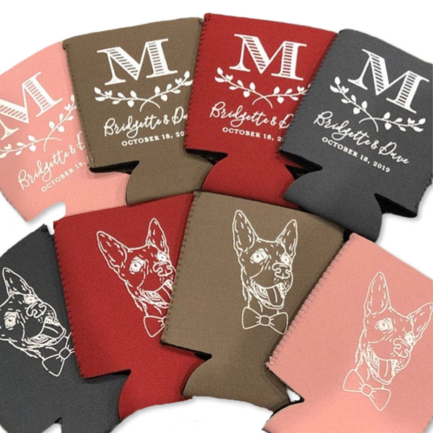 Neoprene Custom Pet Portrait Can Coolers
