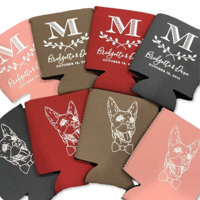 Neoprene Custom Pet Portrait Can Coolers