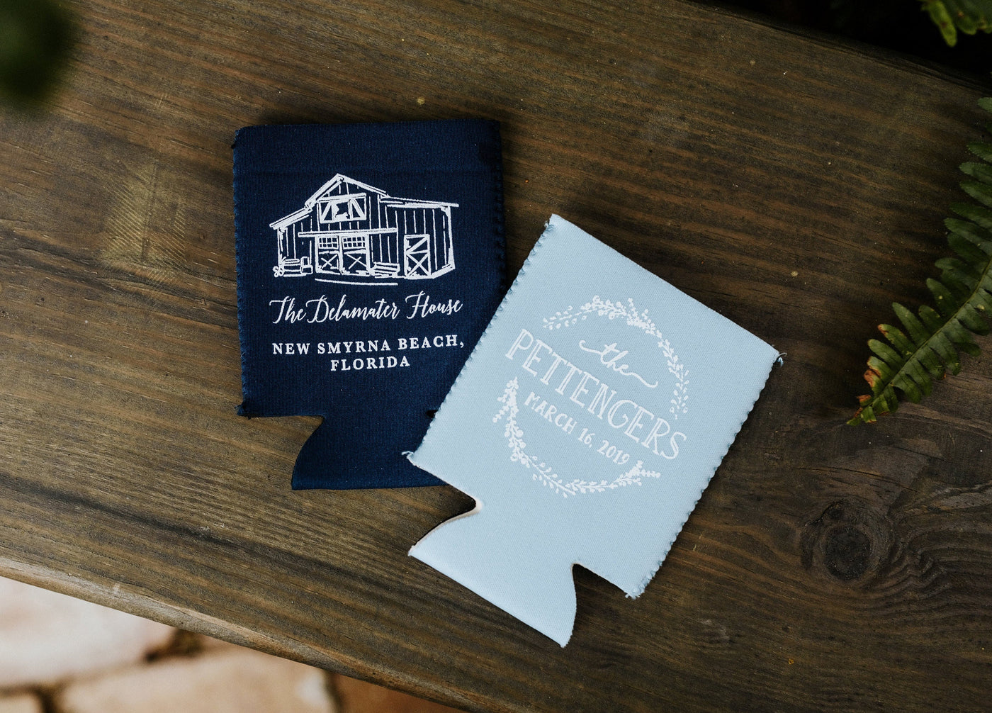 Neoprene Hand-Drawn Wedding Venue Can Coolers