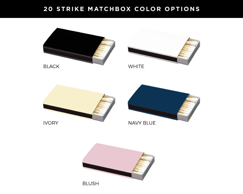 Custom Foil Initial Matchboxes – SipHipHooray