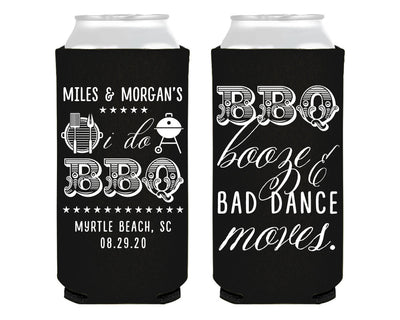 BBQ, Booze & Bad Dance Moves | I Do BBQ Foam Slim Can Cooler #0144