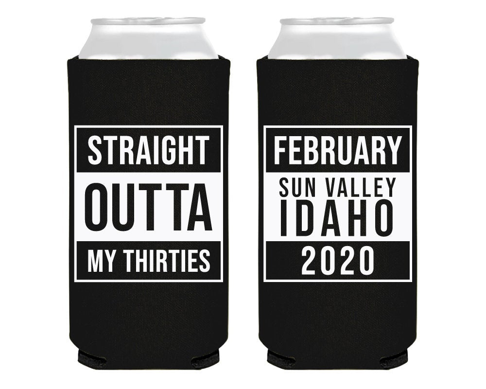 Straight Outta My Thirties Foam Slim Can Design #0122