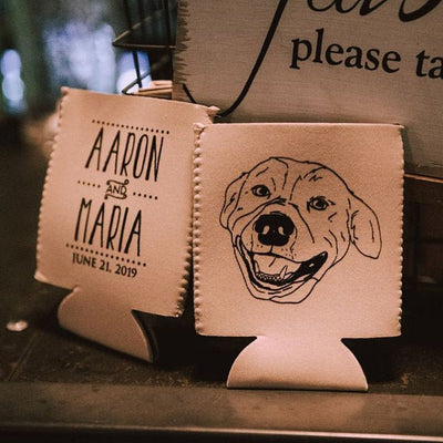 Neoprene Custom Pet Portrait Can Coolers