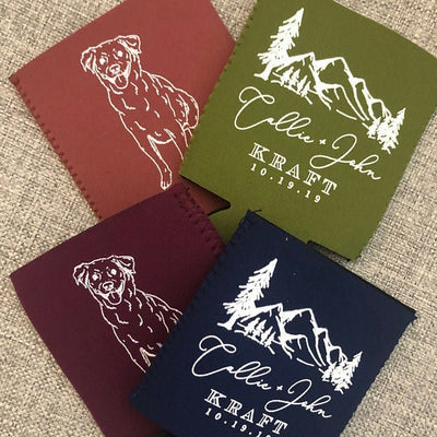 Neoprene Custom Pet Portrait Can Coolers