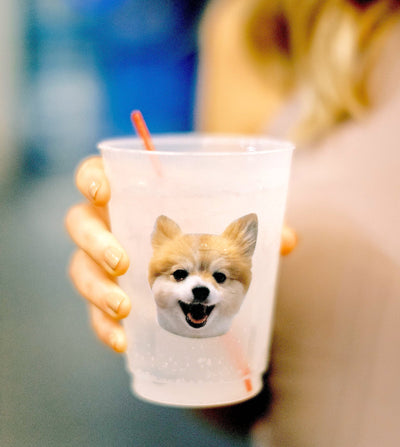 Full Color Dog Photo Frosted Cups
