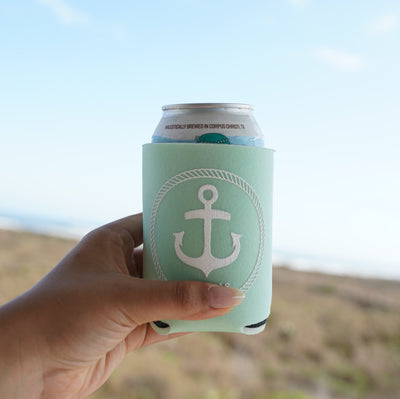 Simple Nautical Rope Wedding Can Cooler
