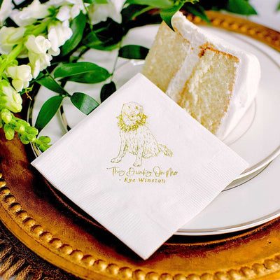 Custom Skyline Wedding Napkins #1827