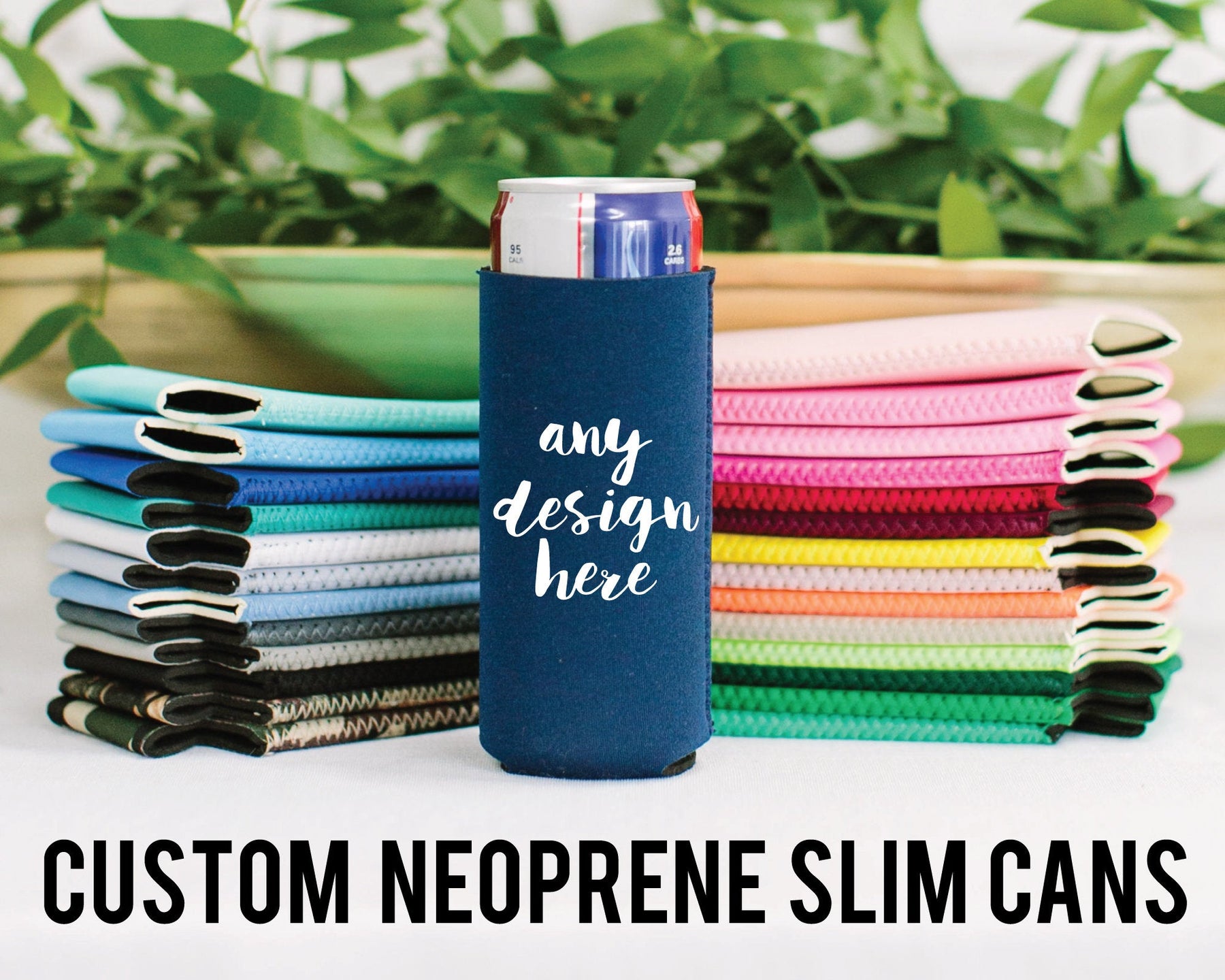 Slim Can Cooler Sleeves, Premium 4mm Skinny Can Coolers Neoprene Purple 