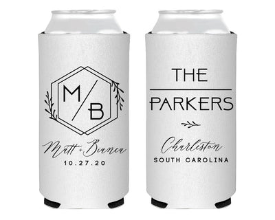 Modern Duogram Foam Slim Can Coolers Design #2129