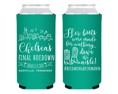 Final Hoedown Western Foam Slim Can Coolers #2131