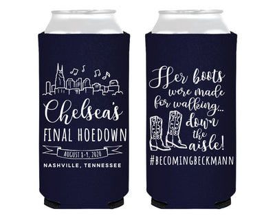 Final Hoedown Western Foam Slim Can Coolers #2131