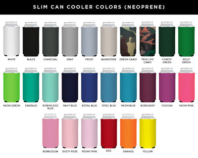 Custom Design Neoprene Slim Can Coolers
