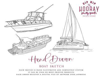 Hand-Drawn Boat Sketch