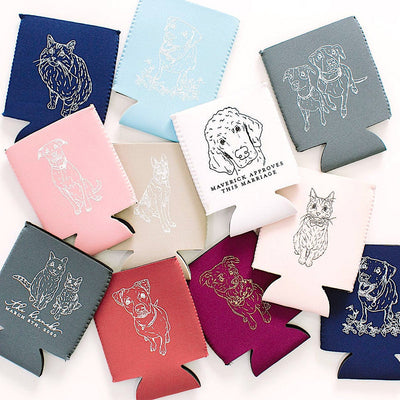 Neoprene Custom Pet Portrait Can Coolers