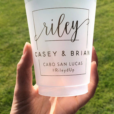 Custom Wedding Frosted Cups #1971