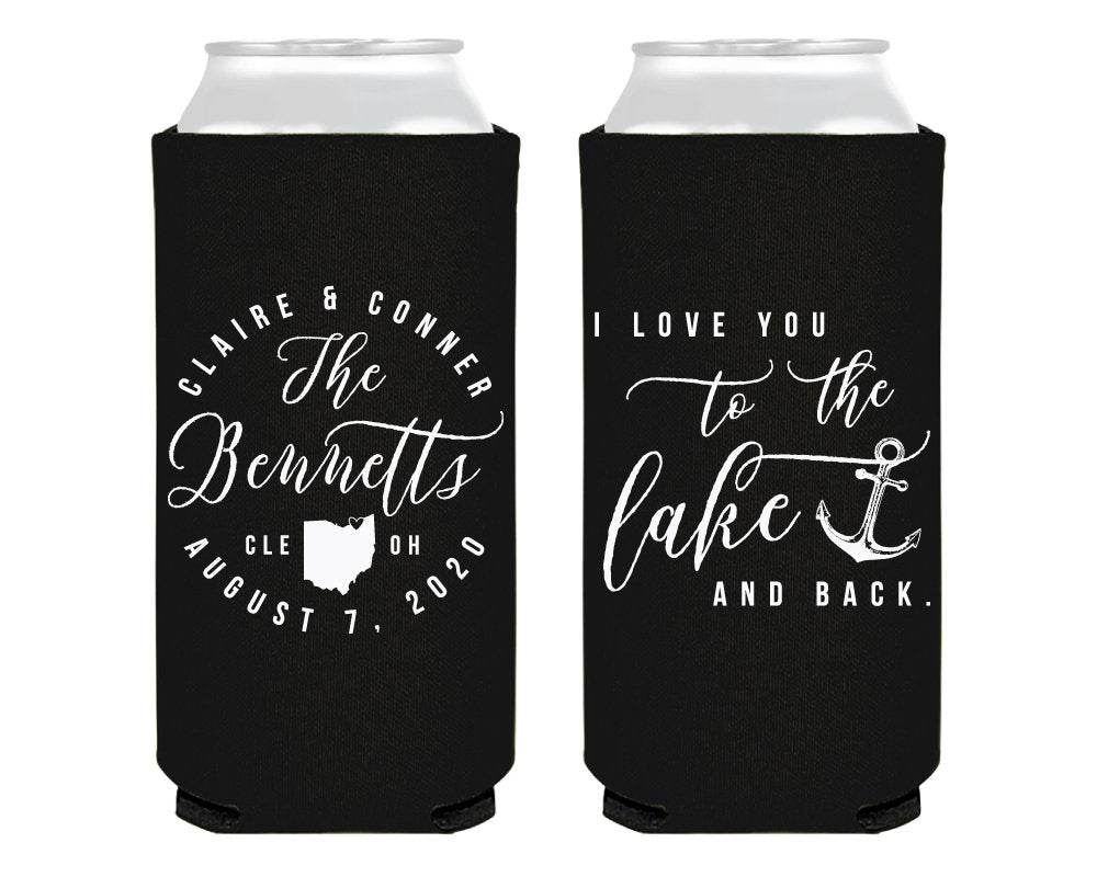 I Love You To The Lake And Back | State Foam Slim Can Cooler #0137