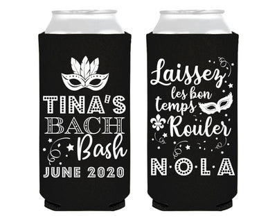 New Orleans Bachelorette Laissez Les Bon Temps Rouler Foam Slim Can Design #0127