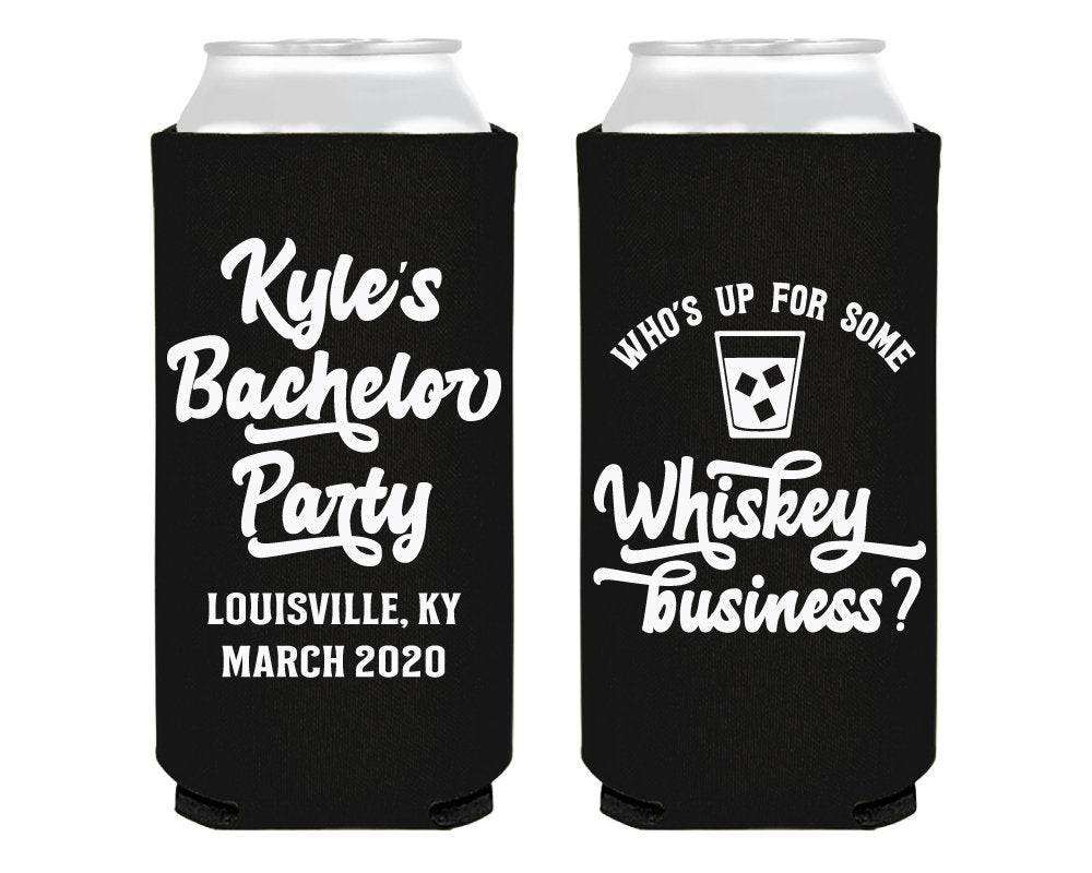 Whiskey Business Foam Slim Can Coolers #0108