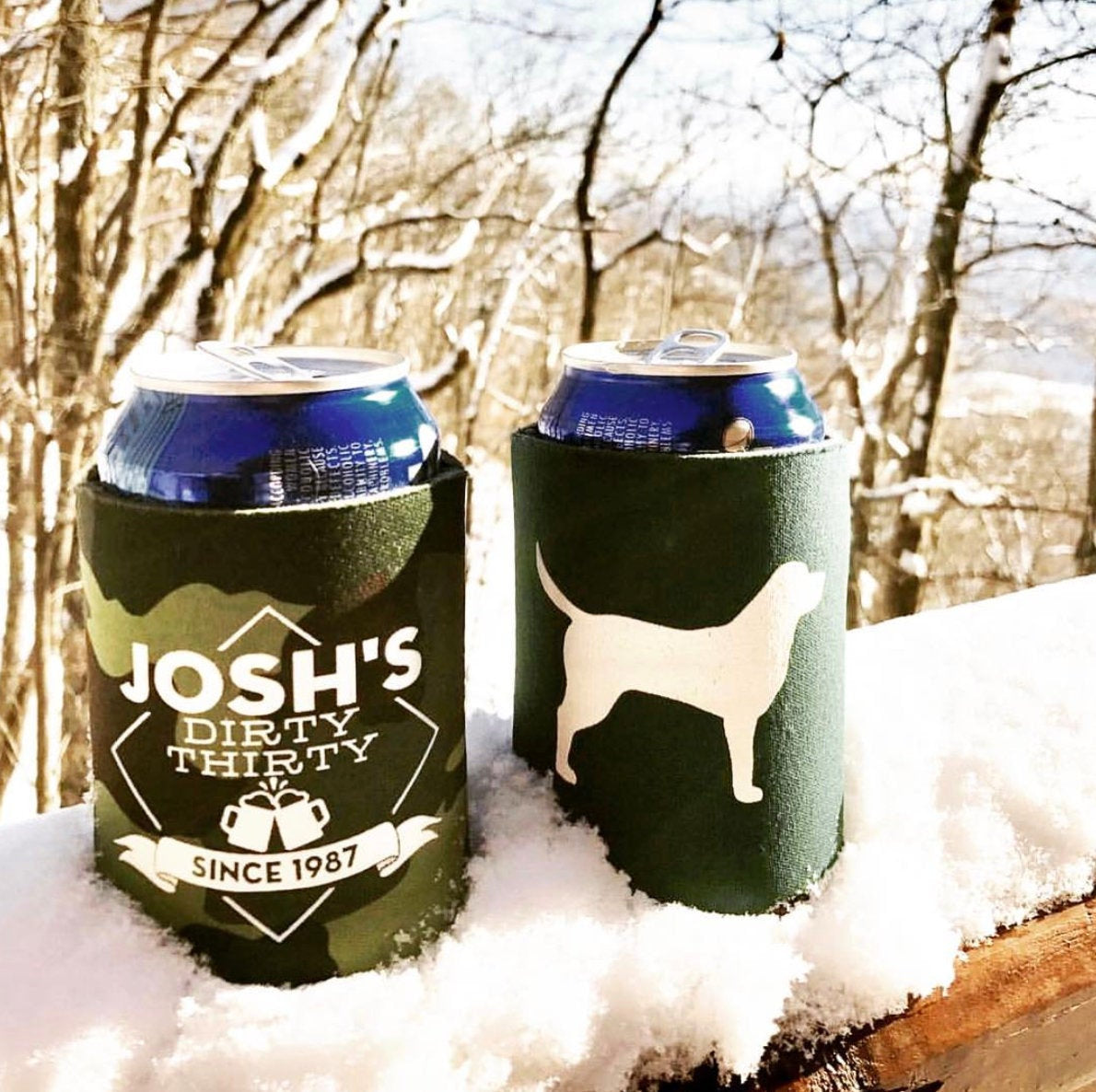 Dog Lover Silhouette Birthday Can Cooler