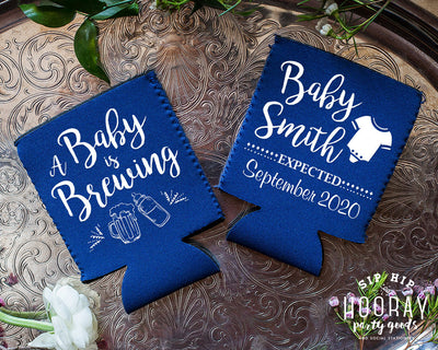 A Baby is Brewing Baby Shower Neoprene Can Cooler Design