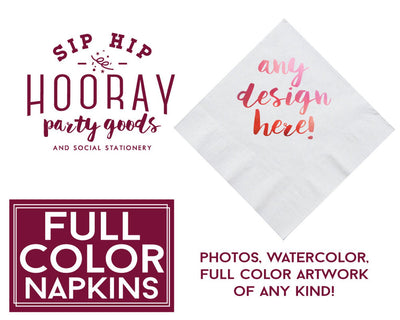 Watercolor Dog Lover Cocktail Napkin Design