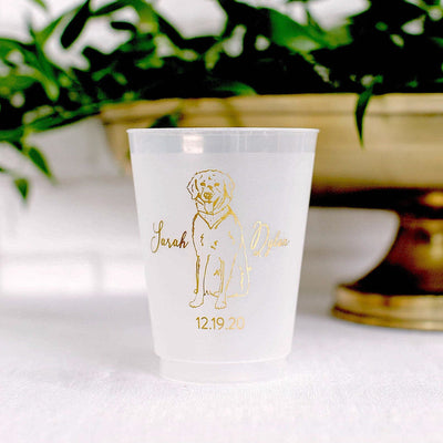 Personalized Last Name 12oz Frosted Cups