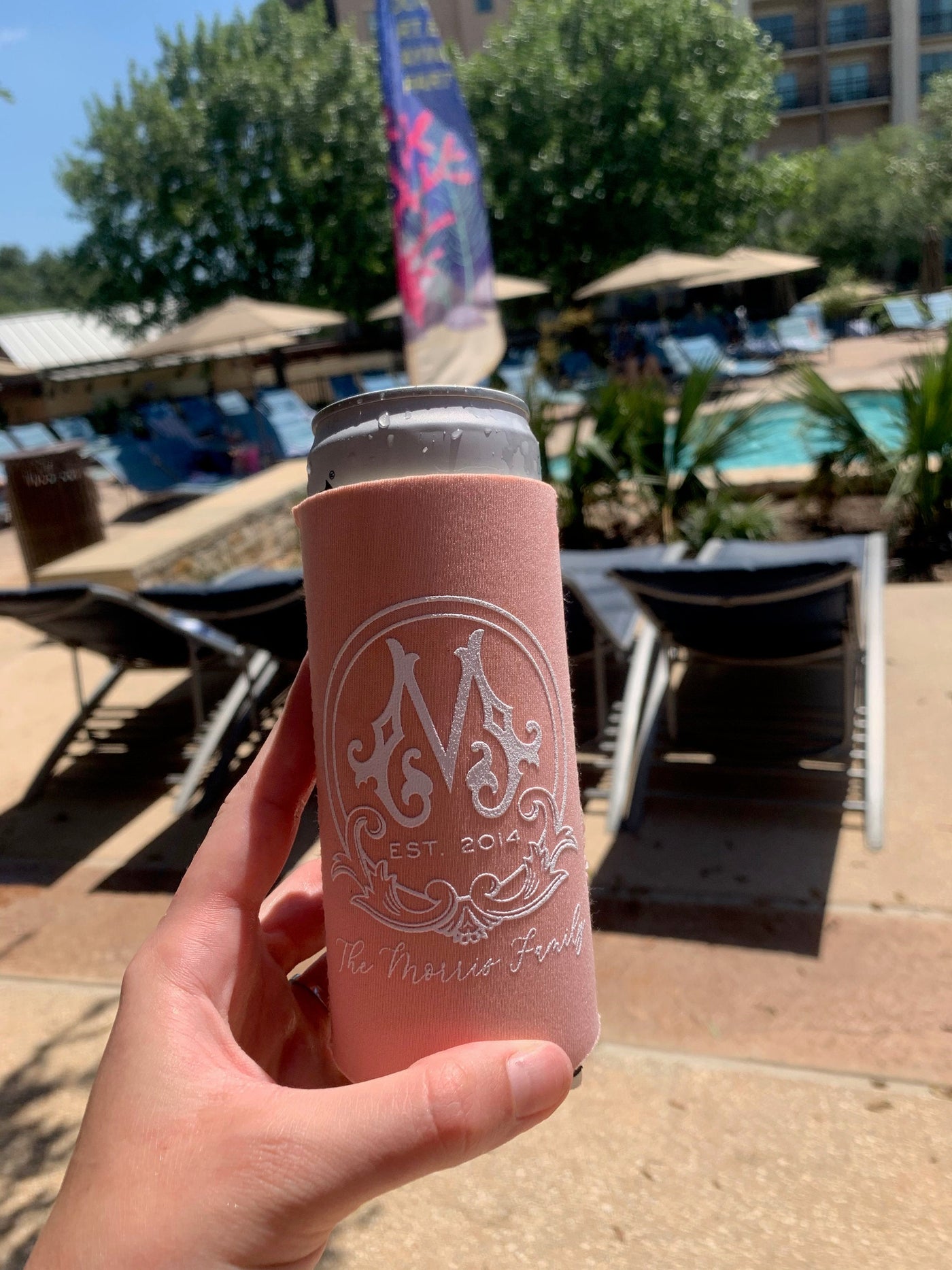 Personalized Monogram Neoprene Slim Can Cooler