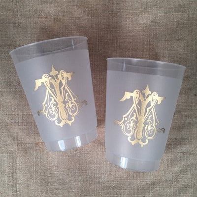 Wedding Monogram 14oz Frosted Cups